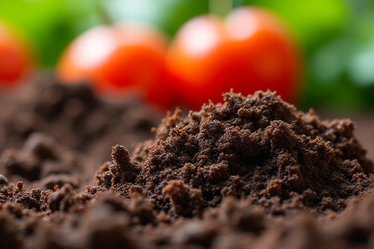 野菜の皮から作られた堆肥